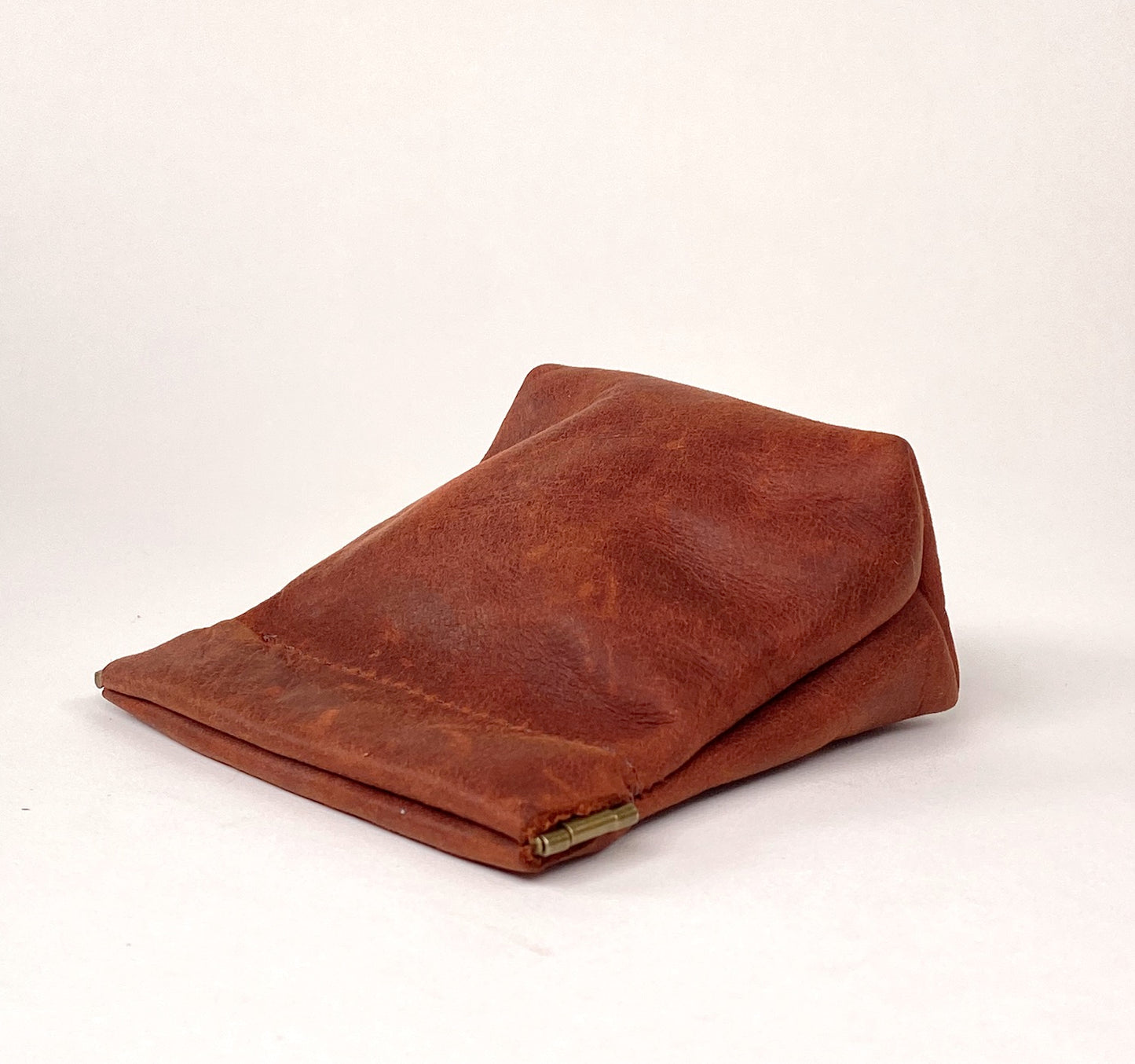 Brown Squeeze Coin Pouch Purse