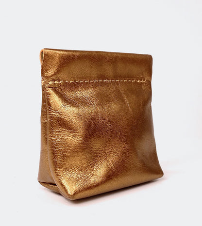 Shimmer Gold Squeeze Coin Pouch Purse