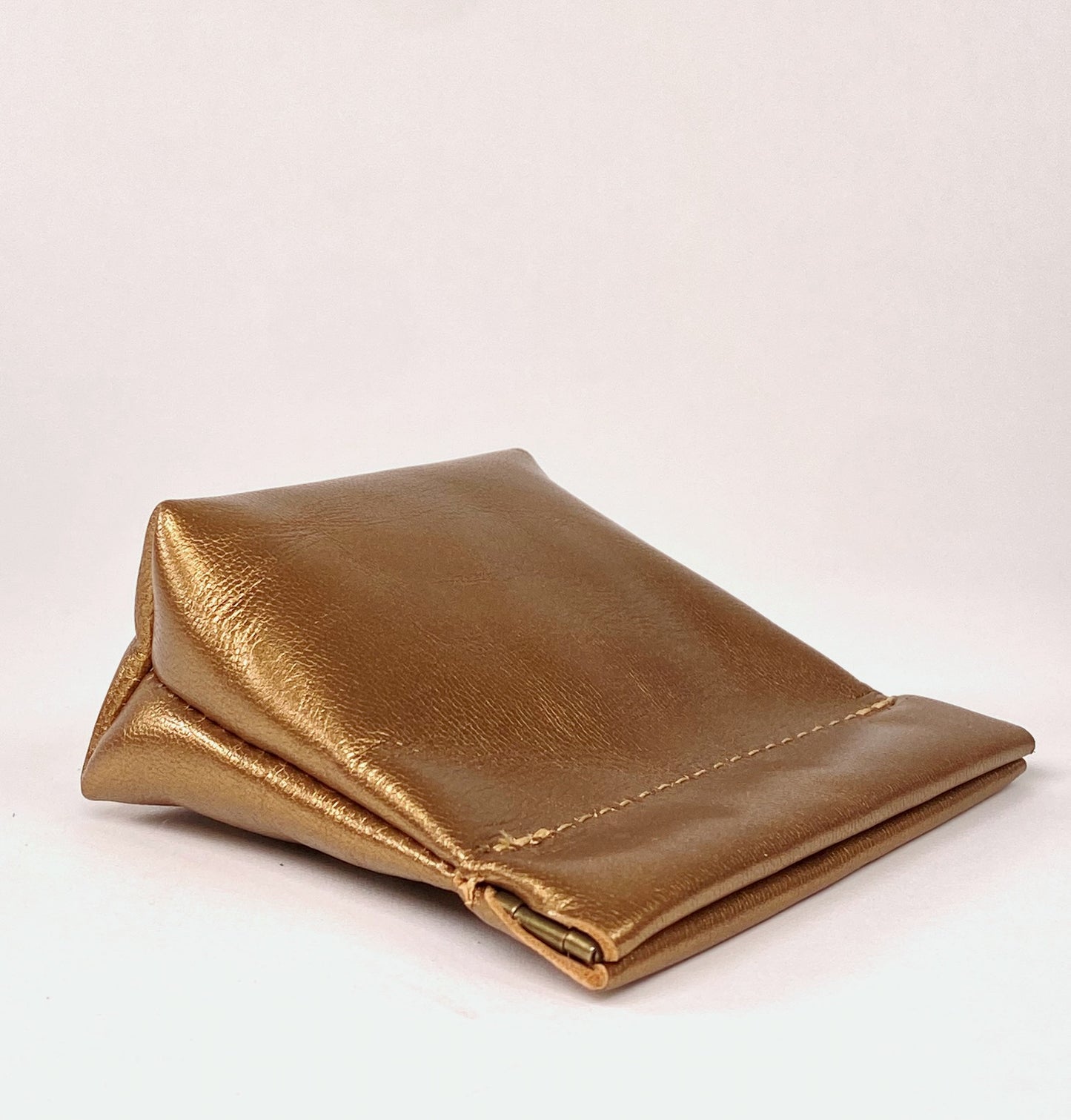 Shimmer Gold Squeeze Coin Pouch Purse