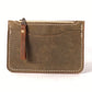 Green Leather Card & Coin Wallet