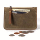 Green Leather Card & Coin Wallet