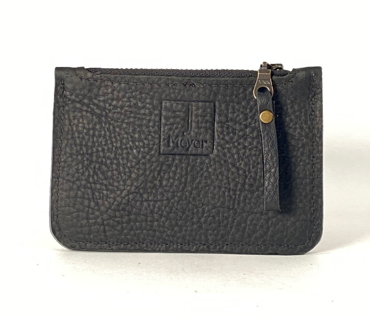 Black with Blush Metalic Leather Card & Coin Wallet