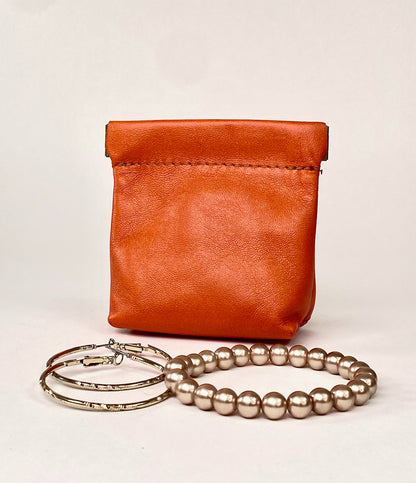 Orange Squeeze Coin Pouch Purse