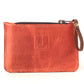Orange Leather Card & Coin Wallet