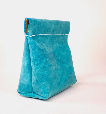 Teal Green  Squeeze Coin Pouch Purse