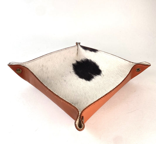 Two Leather Valet Tray - custom order for Roger