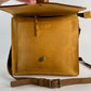 Leather Satchel Purse in Tan/Yellow