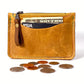 Yellow Leather Card & Coin Wallet