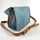 Blue Leather Crossbody Bag