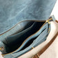 Blue Leather Crossbody Bag