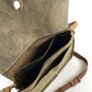 Military Green Leather Crossbody Bag