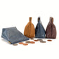 Leather Squeeze Pouch Medium Blue